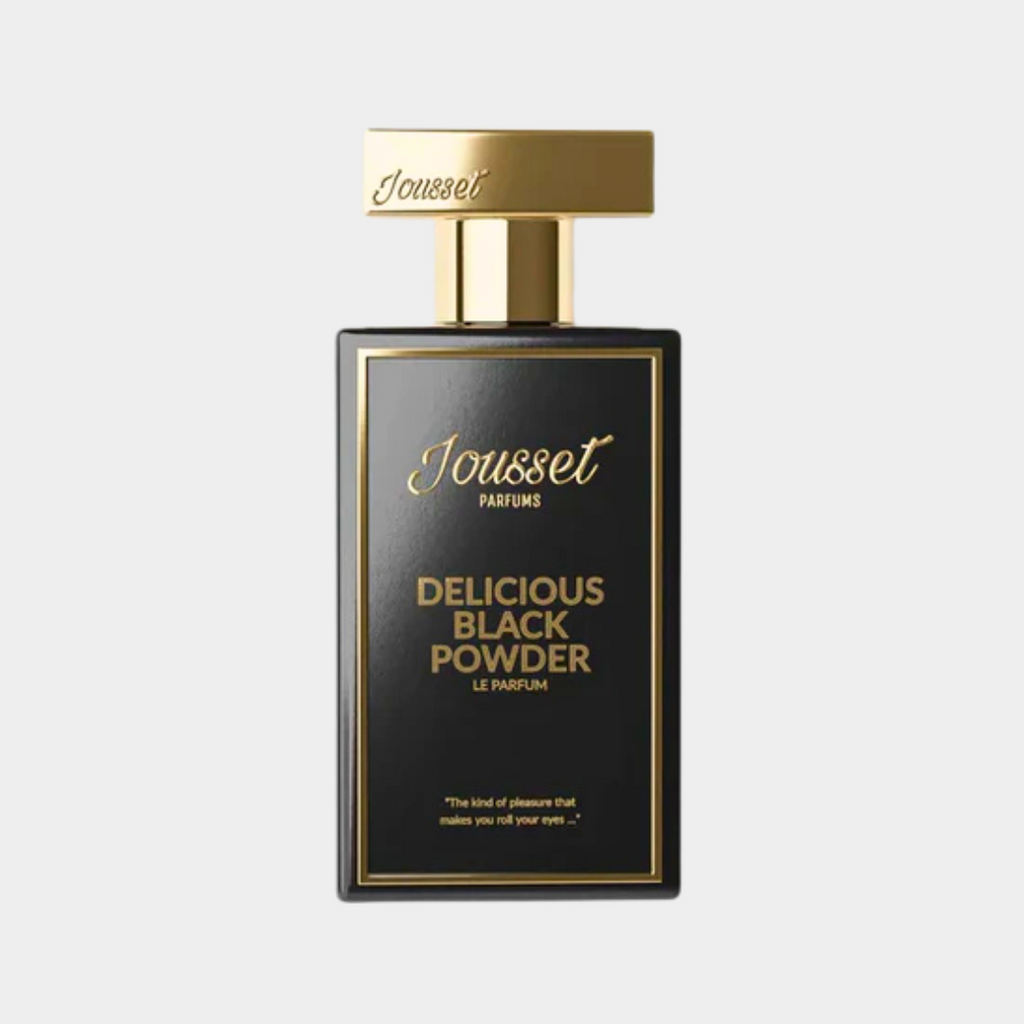 Jousset Parfums Delicious Black Powder Le Parfum 50ml and Delicious Black Powder Sample.